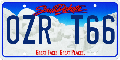 SD license plate 0ZRT66