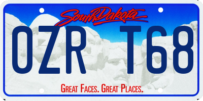 SD license plate 0ZRT68