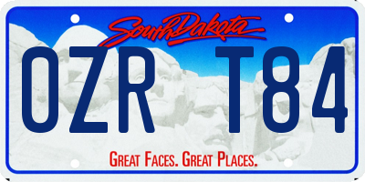 SD license plate 0ZRT84