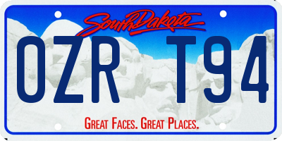 SD license plate 0ZRT94