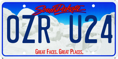 SD license plate 0ZRU24