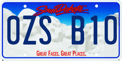 SD license plate 0ZSB10