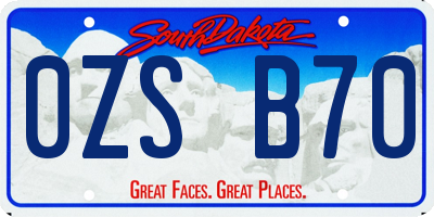 SD license plate 0ZSB70