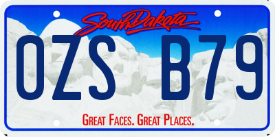 SD license plate 0ZSB79
