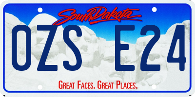 SD license plate 0ZSE24