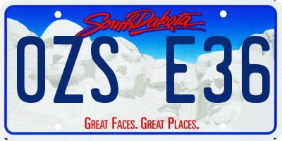 SD license plate 0ZSE36