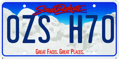 SD license plate 0ZSH70