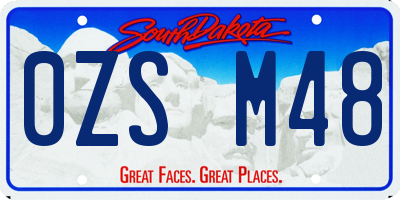 SD license plate 0ZSM48