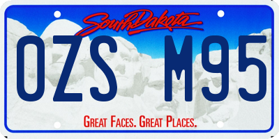 SD license plate 0ZSM95