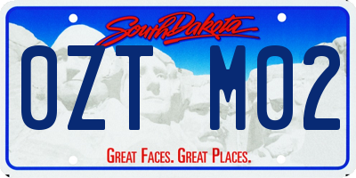 SD license plate 0ZTM02