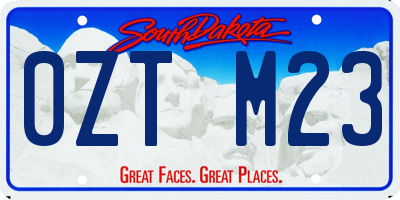 SD license plate 0ZTM23