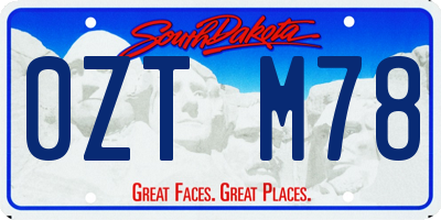 SD license plate 0ZTM78
