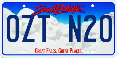 SD license plate 0ZTN20
