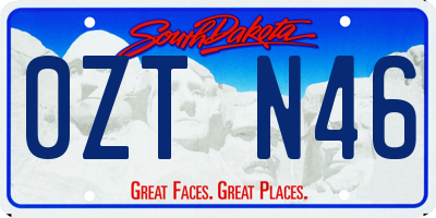 SD license plate 0ZTN46