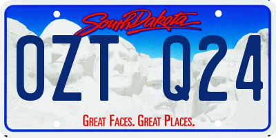 SD license plate 0ZTQ24