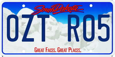 SD license plate 0ZTR05