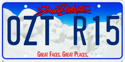 SD license plate 0ZTR15
