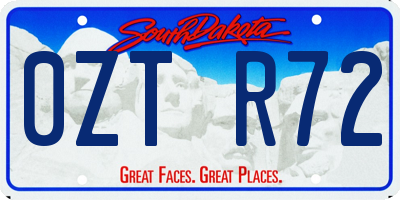 SD license plate 0ZTR72