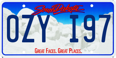 SD license plate 0ZYI97