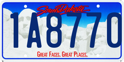 SD license plate 1A8770