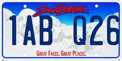 SD license plate 1ABQ26