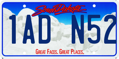 SD license plate 1ADN52
