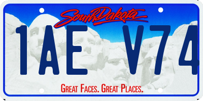 SD license plate 1AEV74