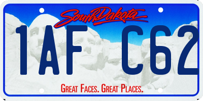 SD license plate 1AFC62