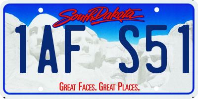 SD license plate 1AFS51