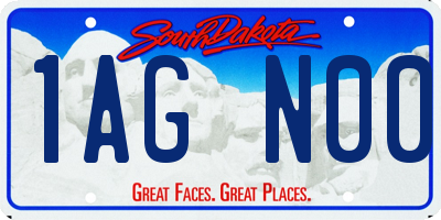 SD license plate 1AGN00