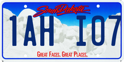 SD license plate 1AHI07