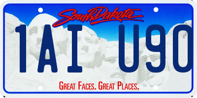 SD license plate 1AIU90