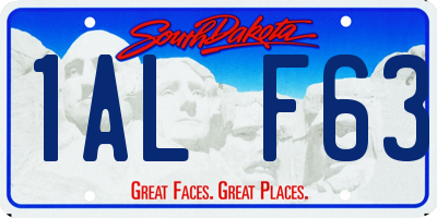 SD license plate 1ALF63