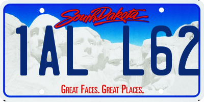 SD license plate 1ALL62