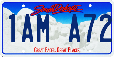 SD license plate 1AMA72