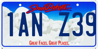 SD license plate 1ANZ39