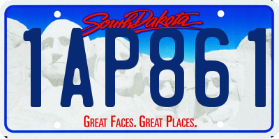 SD license plate 1AP861