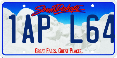 SD license plate 1APL64