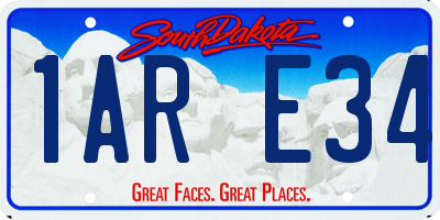 SD license plate 1ARE34