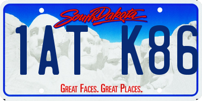SD license plate 1ATK86