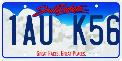 SD license plate 1AUK56