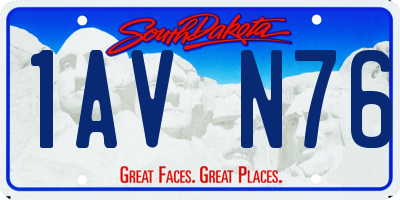 SD license plate 1AVN76