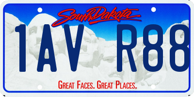 SD license plate 1AVR88