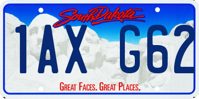 SD license plate 1AXG62