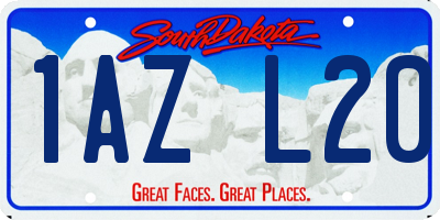 SD license plate 1AZL20