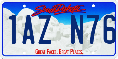 SD license plate 1AZN76