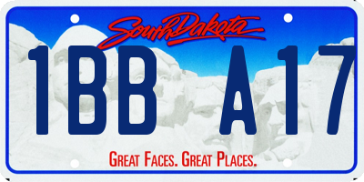 SD license plate 1BBA17