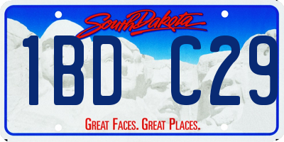SD license plate 1BDC29