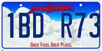 SD license plate 1BDR73