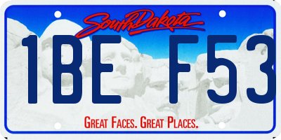 SD license plate 1BEF53